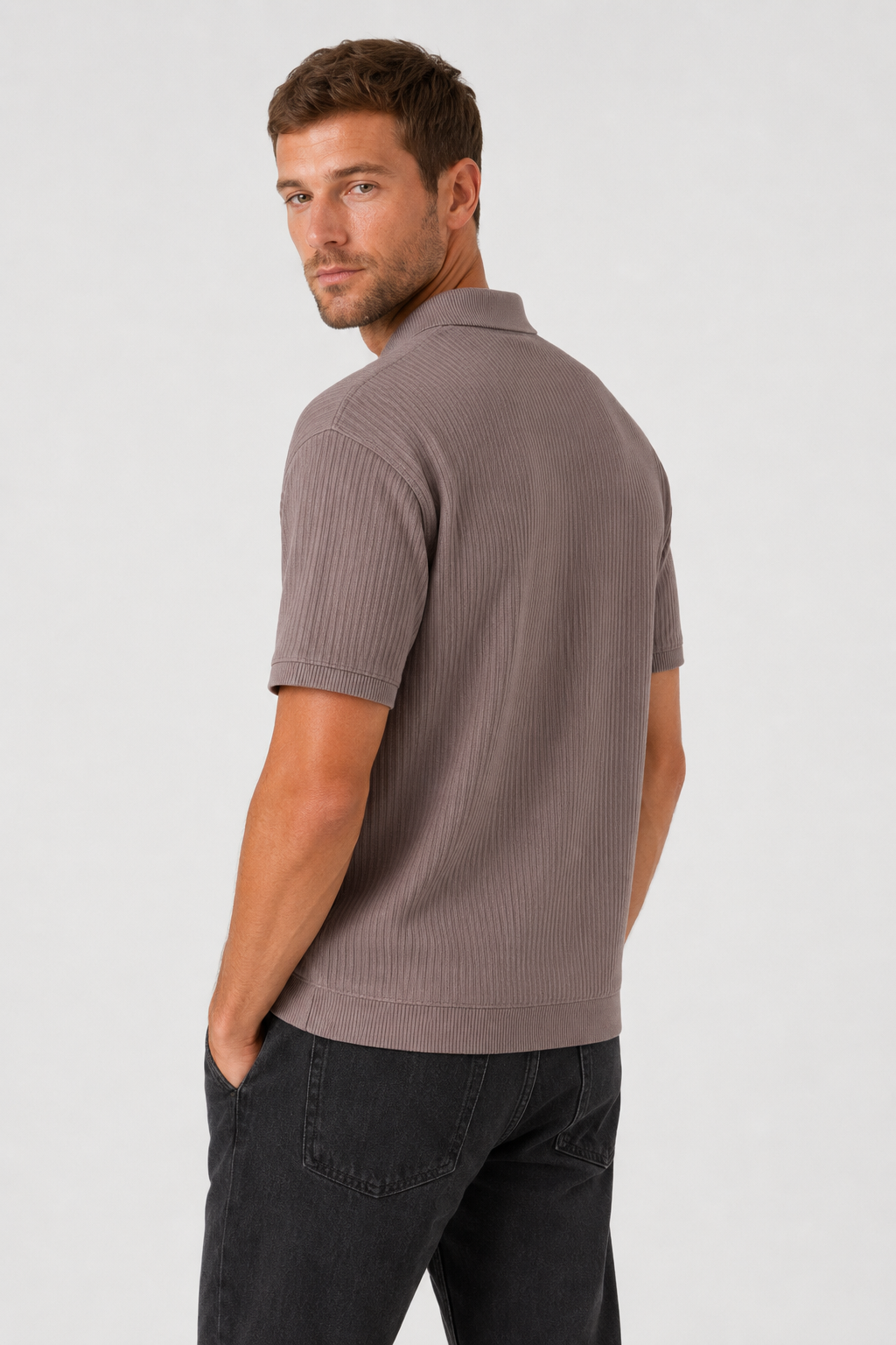 NOMU | Men’s Knit Short Sleeve Polo Shirt