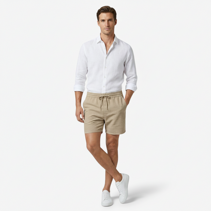 NOMU | Men's Drawstring Shorts – Elastic Waist Casual Pocket Design