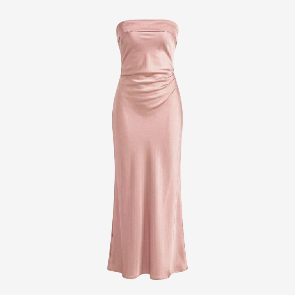 NOMU | Women’s Strapless Satin Maxi Dress