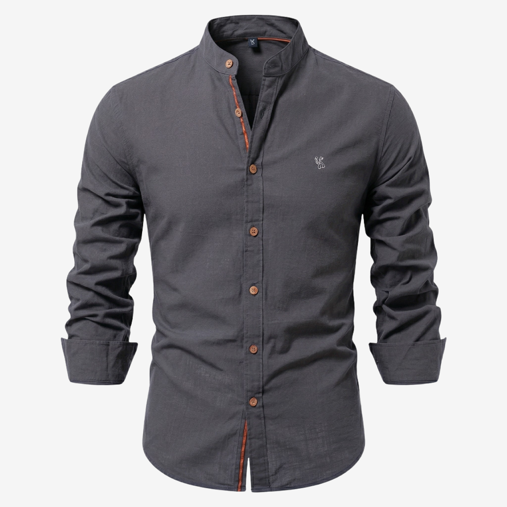 NOMU | Men’s Casual Mandarin Collar Shirt
