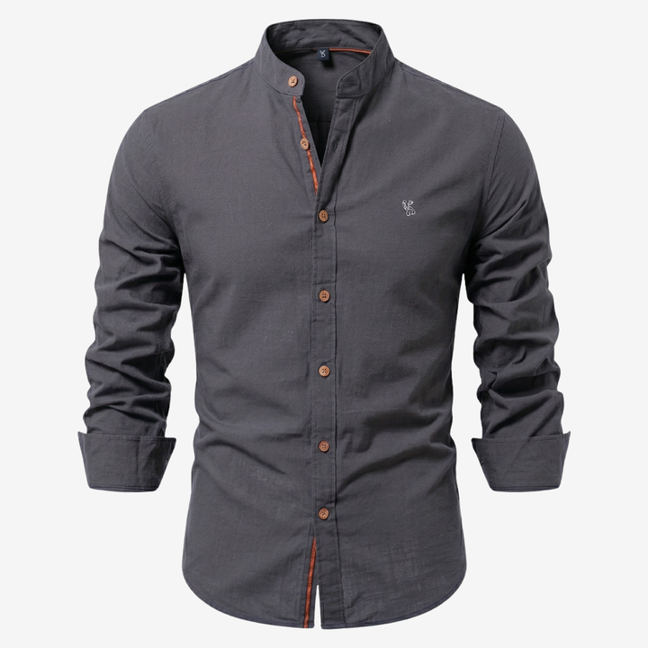 NOMU | Men’s Casual Mandarin Collar Shirt