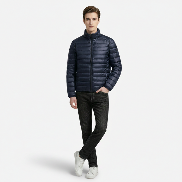 NOMU | Men's Lightweight Quilted Puffer Jacket – Minimalist Insulated Zip-Up Outerwear