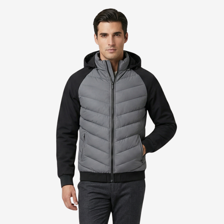 NOMU | Men's Hooded Puffer Jacket – Lightweight Insulated Zip-Up Outerwear