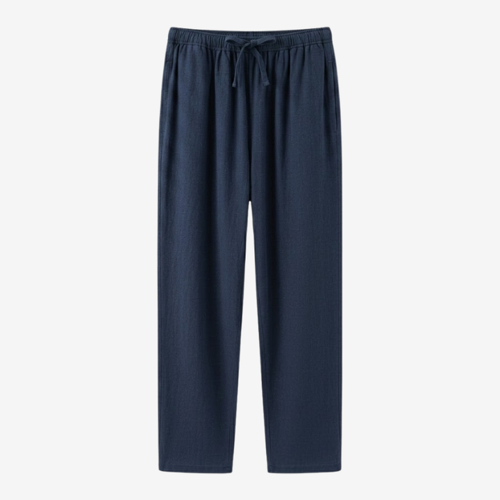 NOMU | Men's Linen Drawstring Pants – Relaxed Smart Casual Trousers