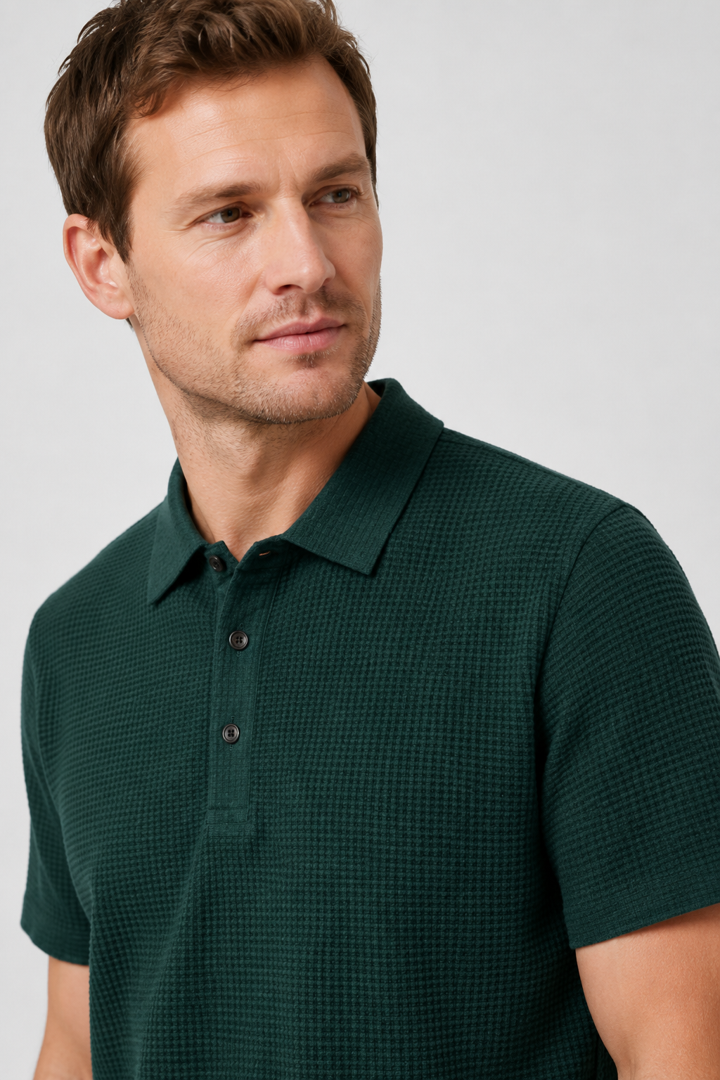 NOMU | Men's Textured Polo Shirt – Classic Short Sleeve Casual Fit