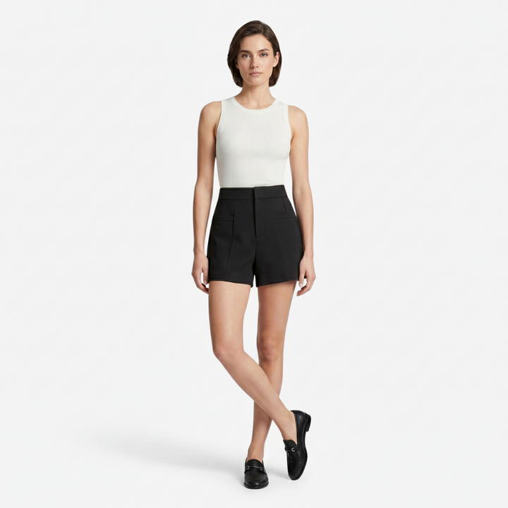 NOMU | Women's High-Waisted Tailored Shorts with Practical Pockets