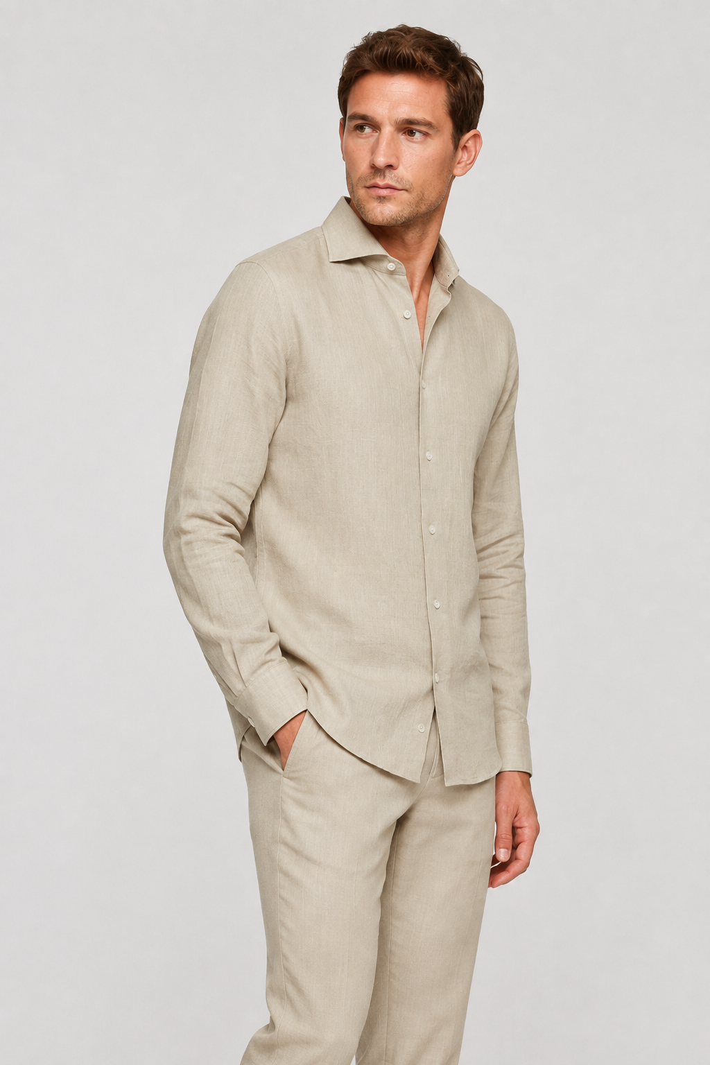 NOMU | Men’s Linen Button-Down Shirt