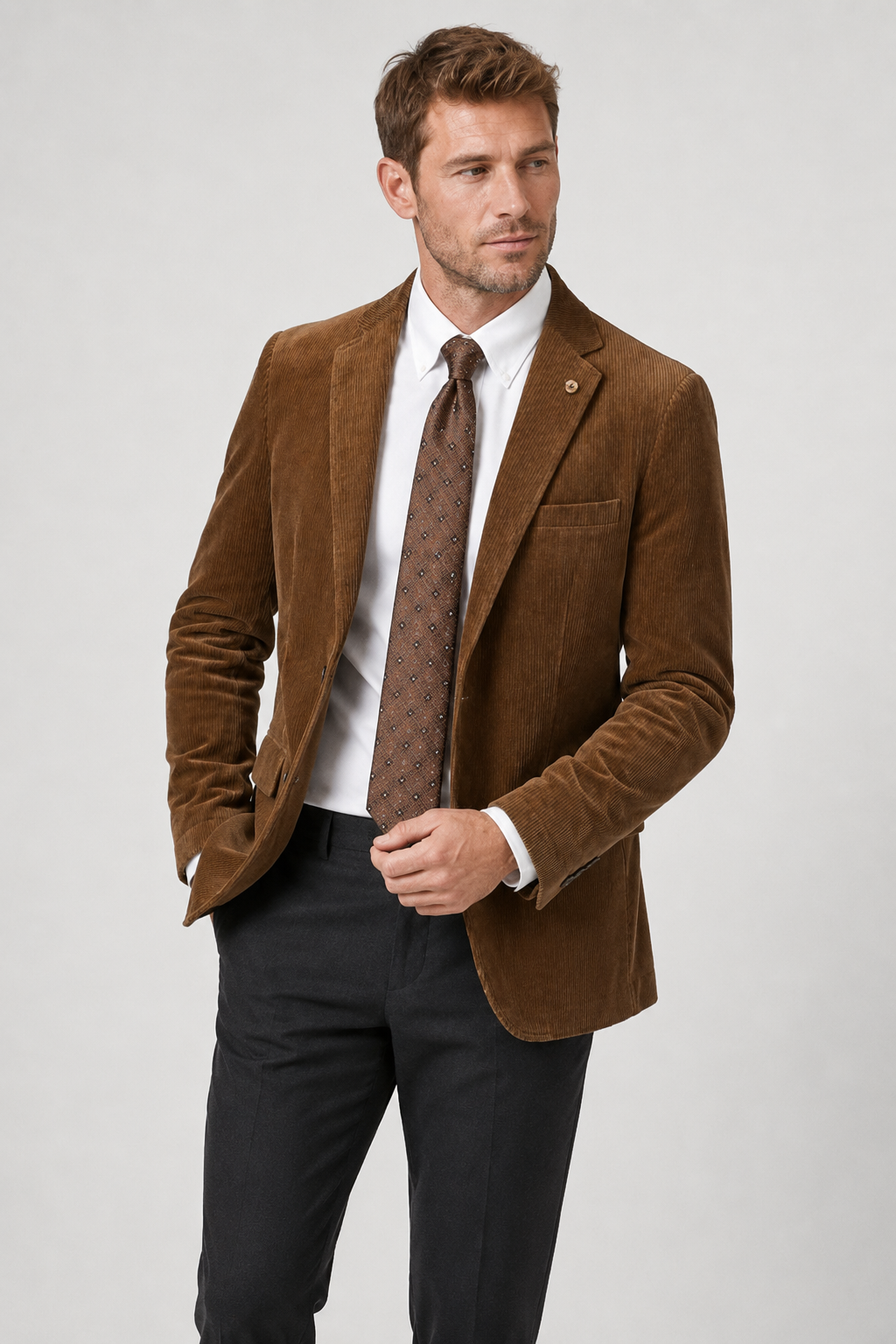 NOMU | Men's Corduroy Blazer – Classic Tailored Smart Casual Jacket
