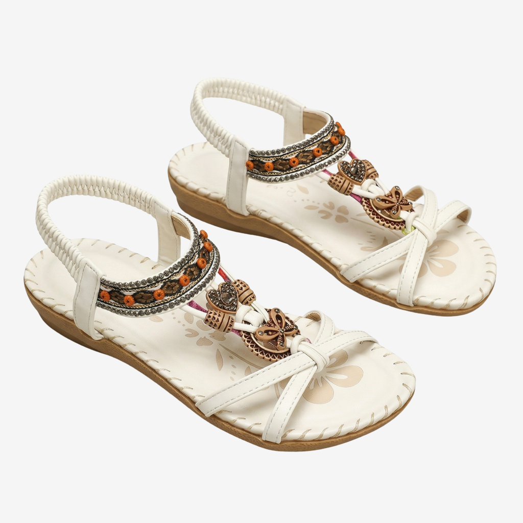 NOMU | Women’s Beaded Strap Flat Sandals