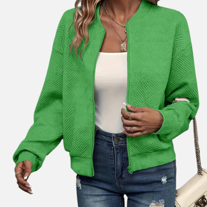 Women’s Solid Textured Jacket – Refined Everyday Style
