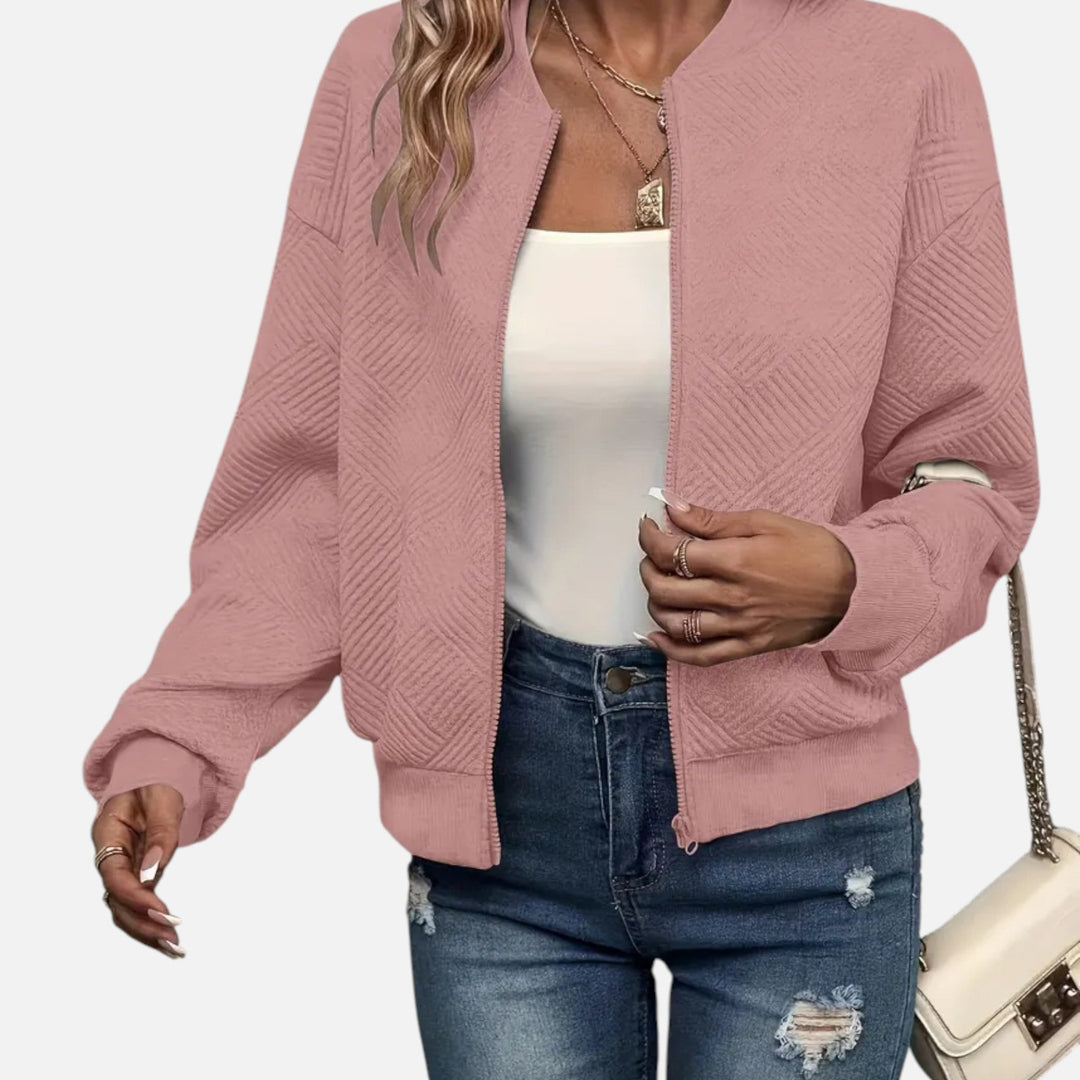 Women’s Solid Textured Jacket – Refined Everyday Style