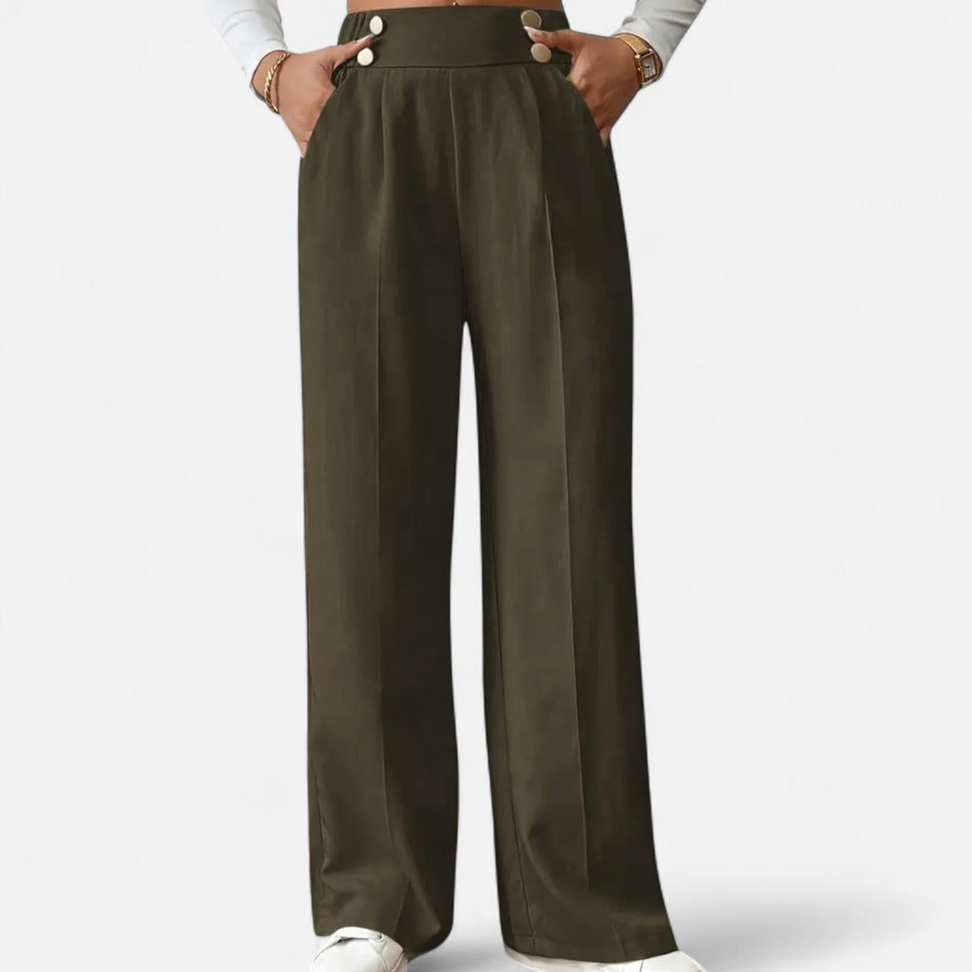 Women’s Button-Detail Pants – Refined Silhouette