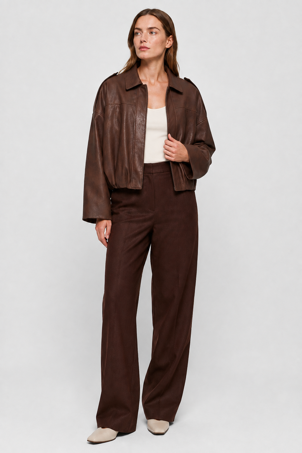 NOMU | Women’s Leather Cropped Jacket