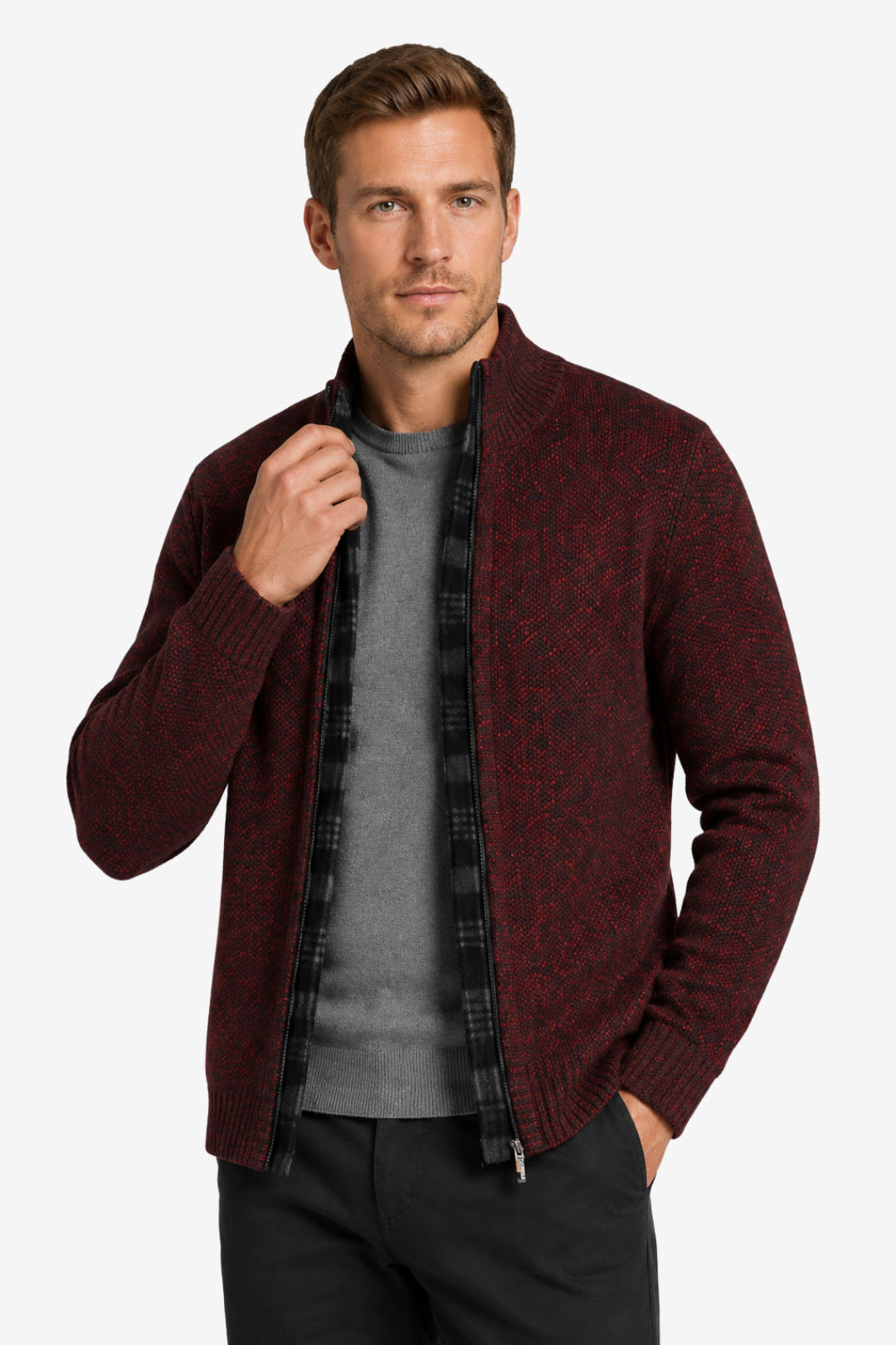 NOMU | Men’s Knitted Zip Cardigan