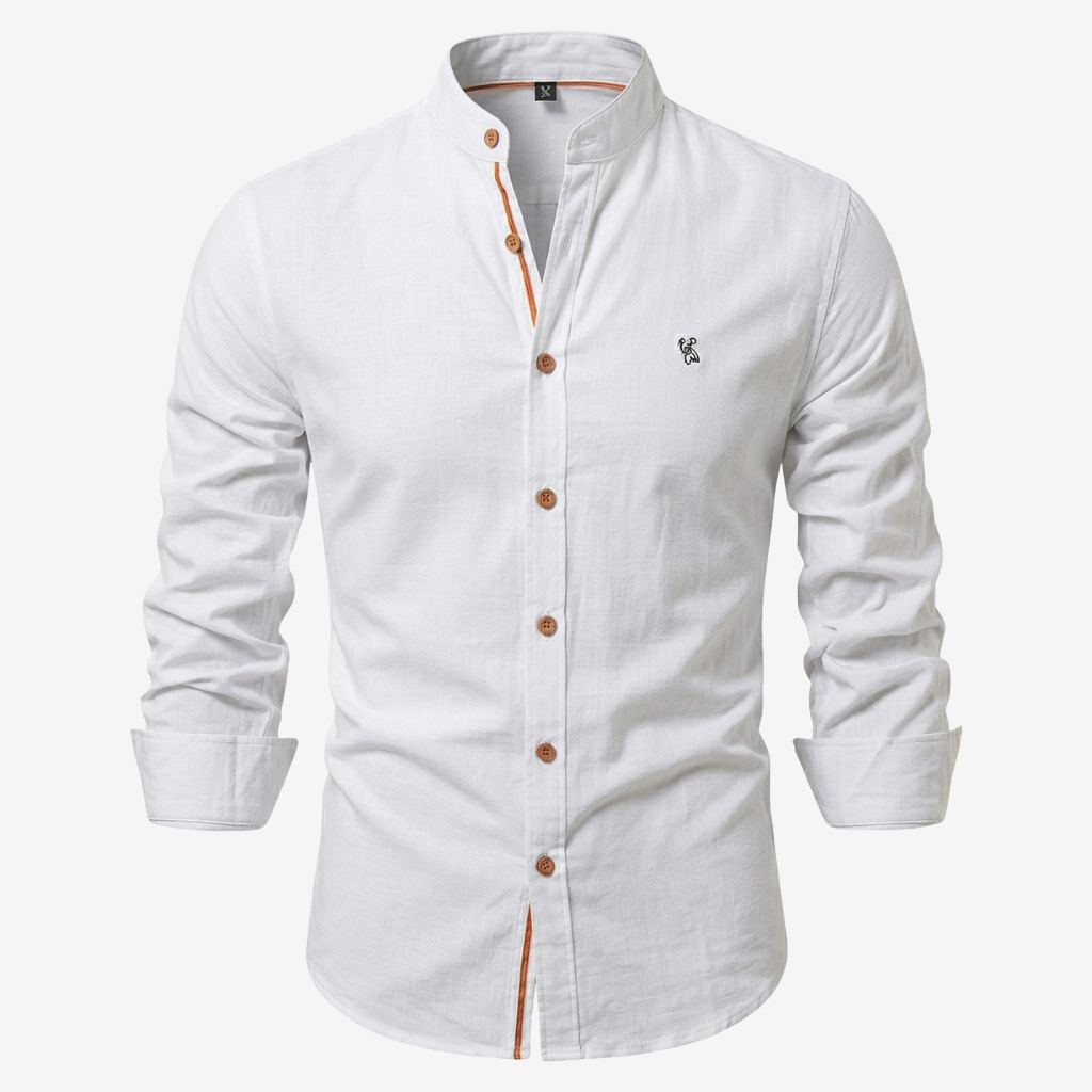 NOMU | Men’s Casual Mandarin Collar Shirt