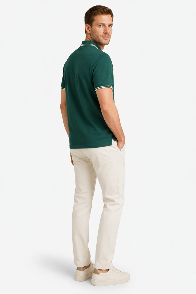 NOMU | Men's Classic Polo Shirt – Contrast Trim Casual Fit