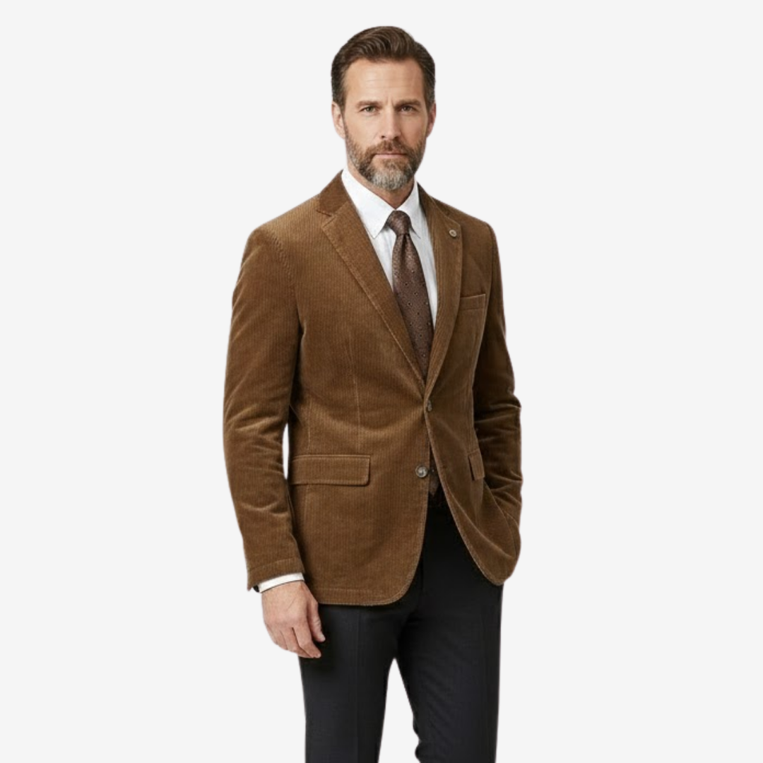 NOMU | Men's Corduroy Blazer – Classic Tailored Smart Casual Jacket