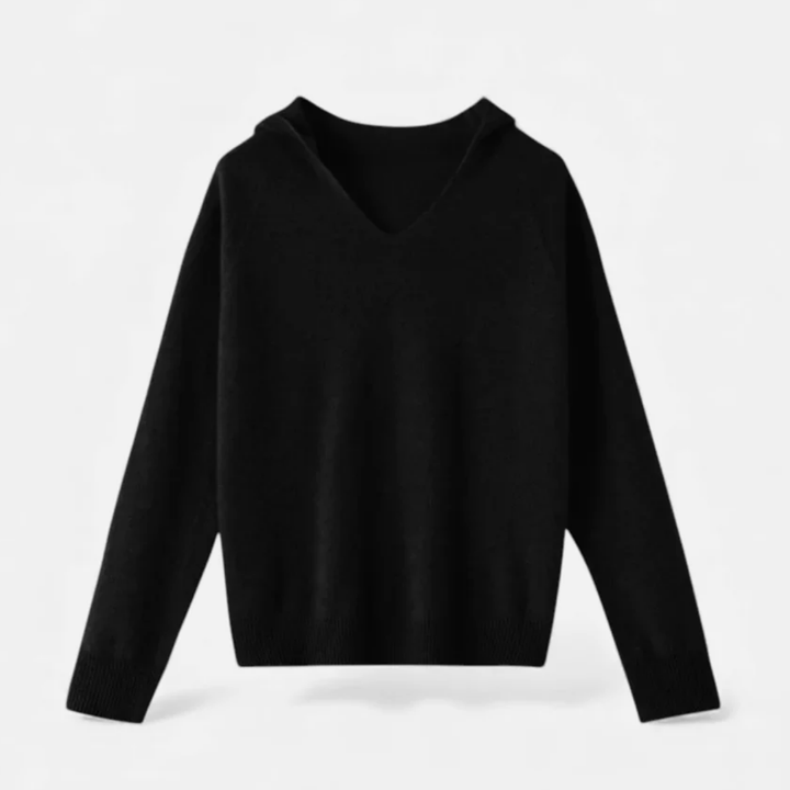 NOMU | Women's Hooded Knit Sweater – Soft Relaxed Pullover Hoodie