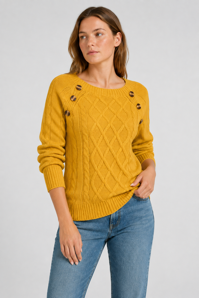 NOMU | Women’s Cable Knit Sweater – Heritage Comfort