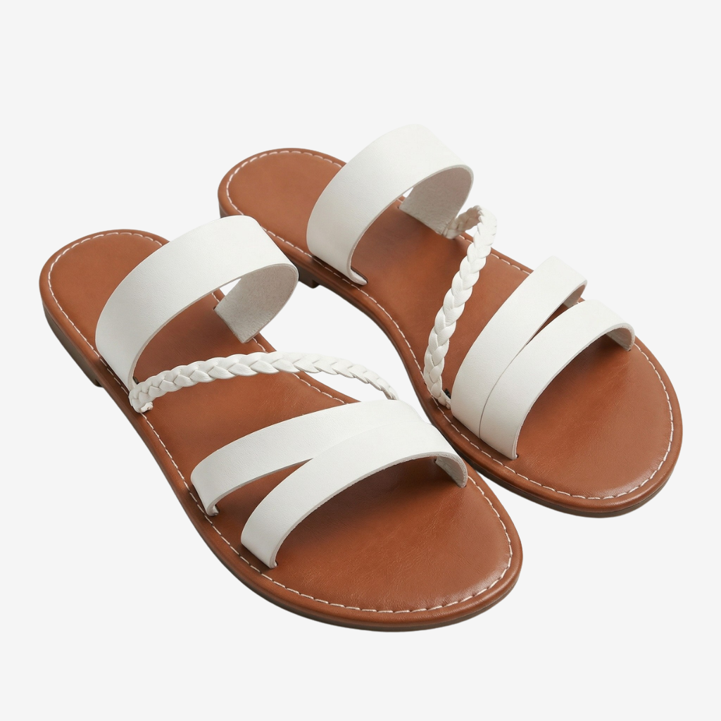 NOMU | Women’s Braided Strap Flat Slide Sandals