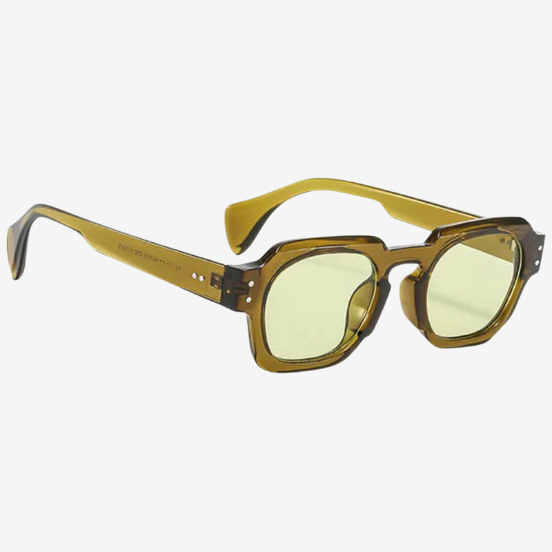 NOMU | Men's Retro Square Sunglasses – Thick Frame with Tinted Lenses