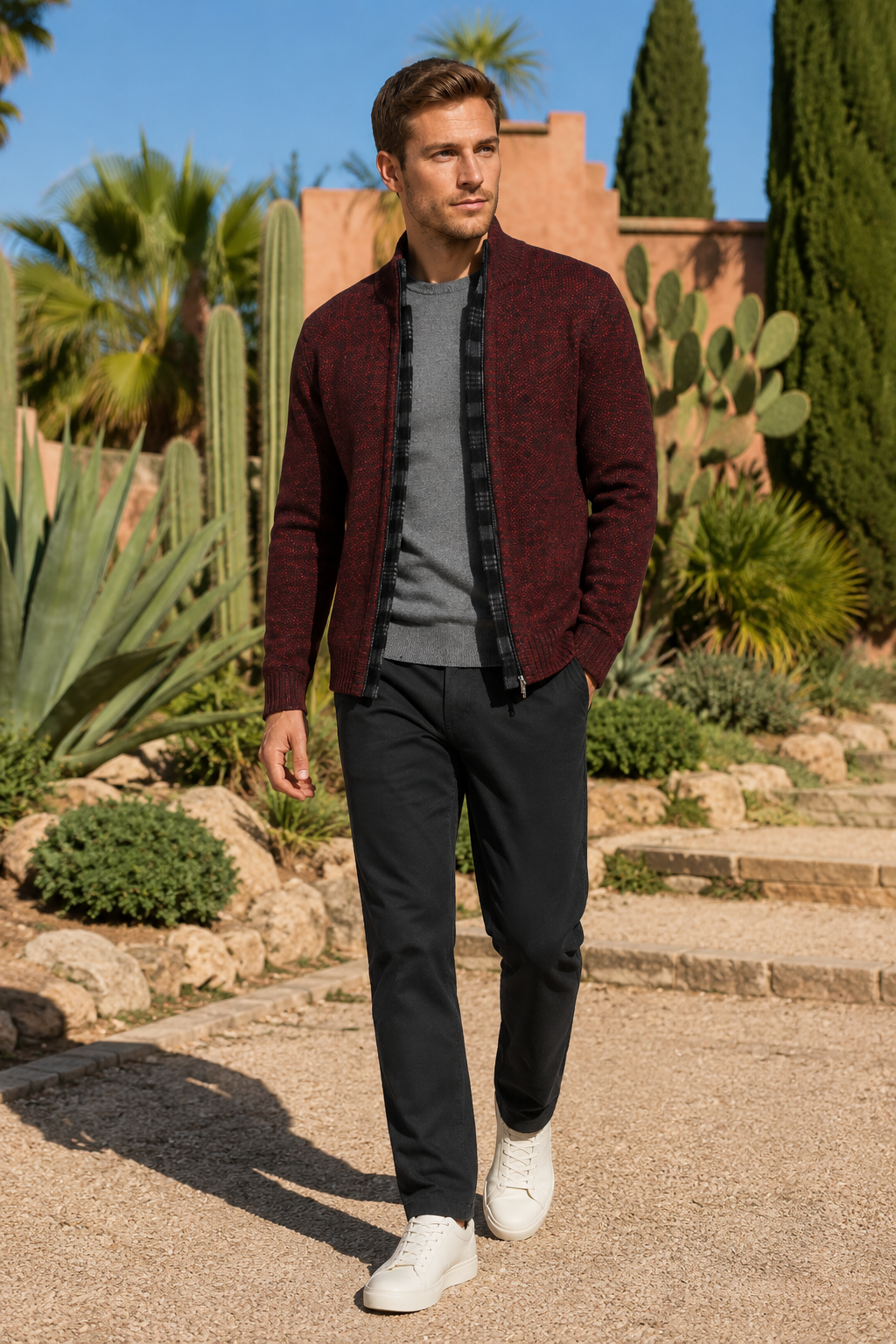 NOMU | Men’s Knitted Zip Cardigan