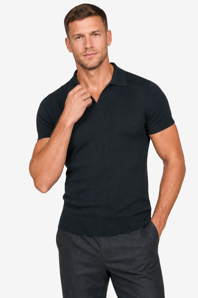 NOMU | Men’s Short Sleeve Open Collar Polo Shirt