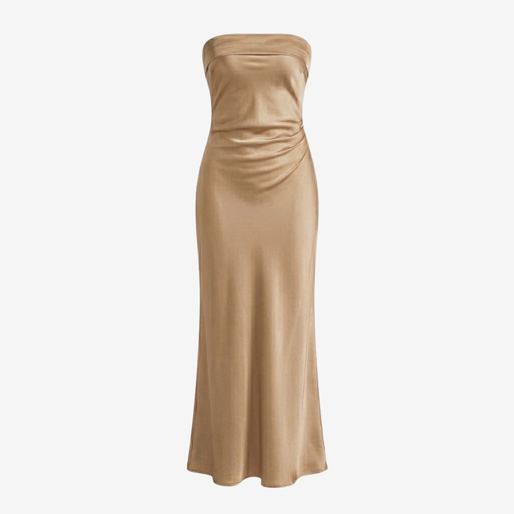 NOMU | Women’s Strapless Satin Maxi Dress