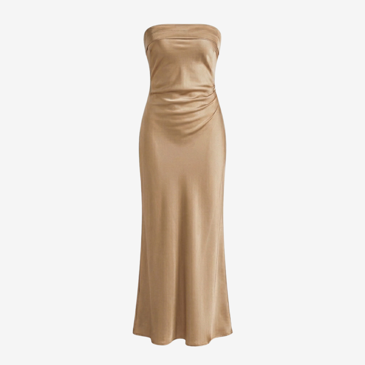 NOMU | Women’s Strapless Satin Maxi Dress