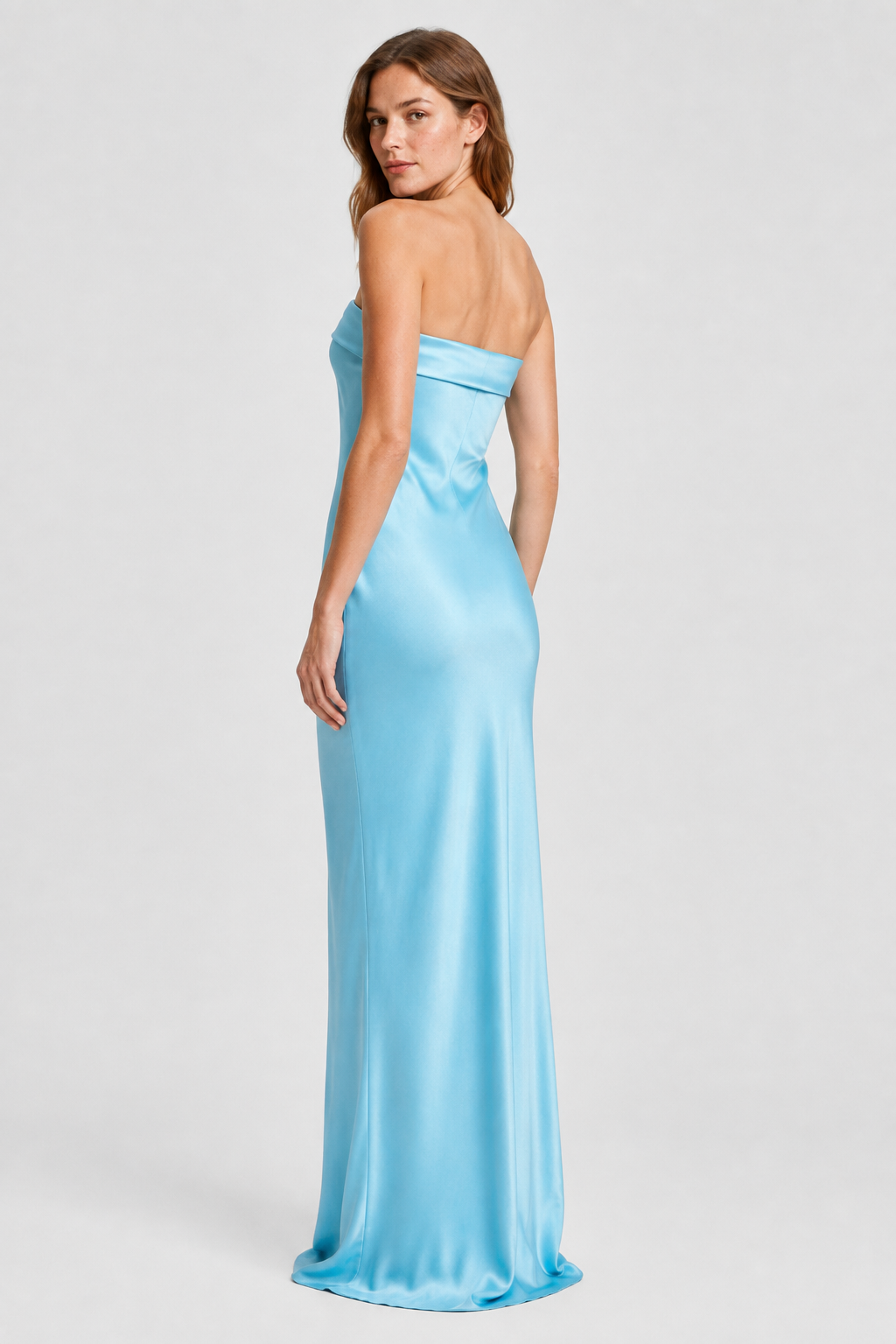 NOMU | Women’s Strapless Satin Maxi Dress