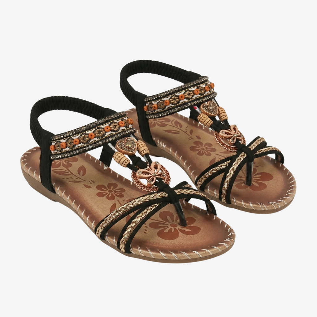 NOMU | Women’s Beaded Strap Flat Sandals