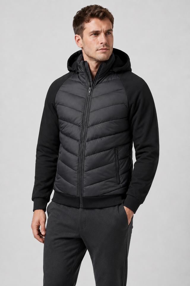 NOMU | Men's Hooded Puffer Jacket – Lightweight Insulated Zip-Up Outerwear