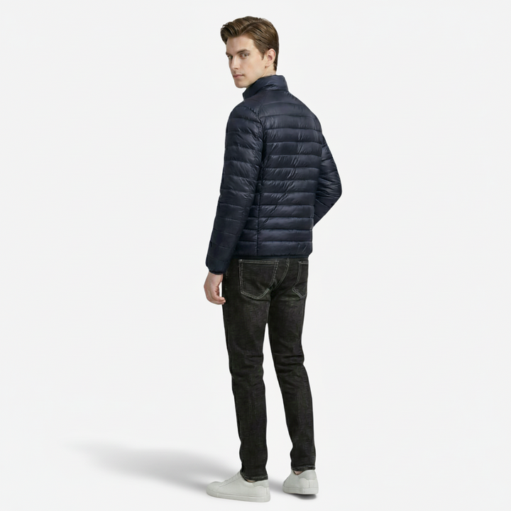 NOMU | Men's Lightweight Quilted Puffer Jacket – Minimalist Insulated Zip-Up Outerwear