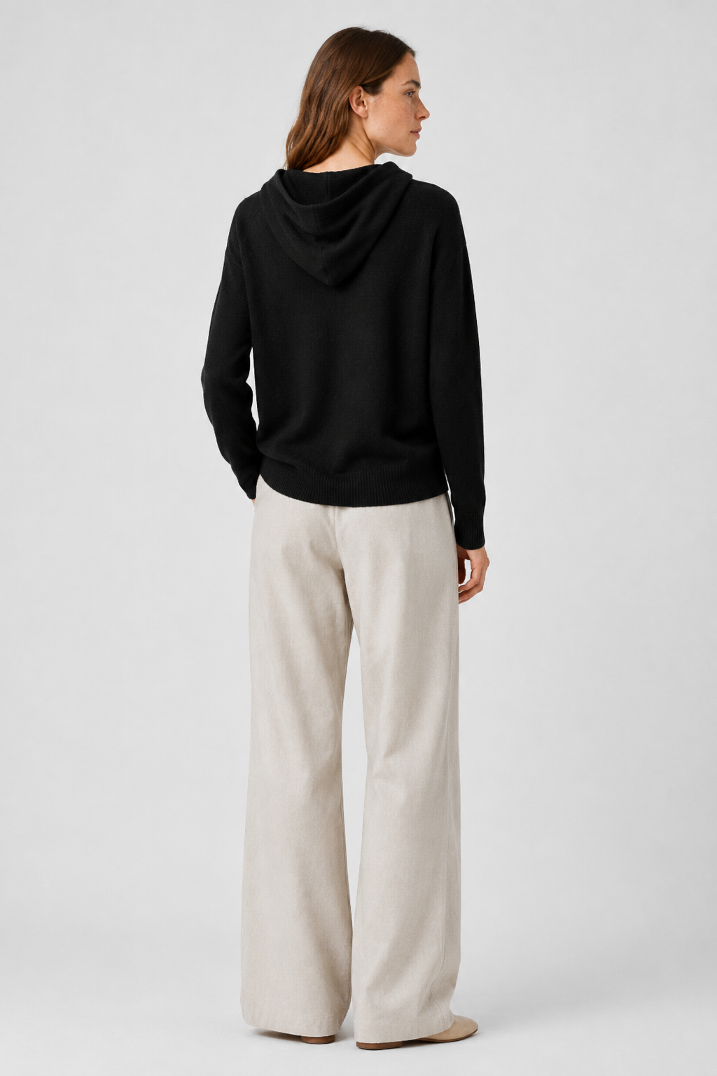 NOMU | Women's Hooded Knit Sweater – Soft Relaxed Pullover Hoodie