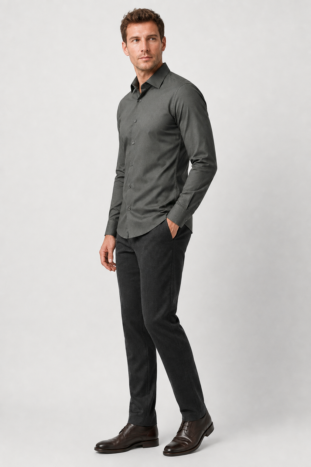 NOMU | Men’s Slim-Fit Button-Down Shirt