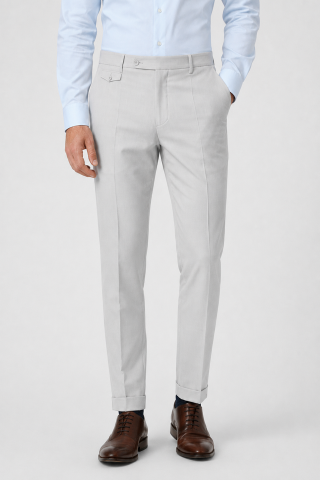 NOMU | Men's Slim Fit Ankle Dress Trousers – Modern Tailored Formal Pants