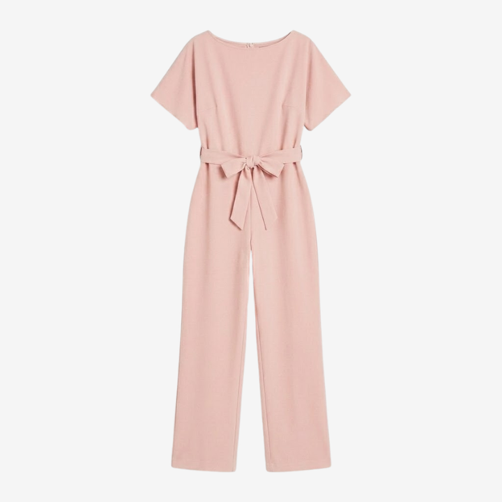 NOMU | Women's Minimalist Belted Wide-Leg Jumpsuit – Elegant Relaxed One-Piece Outfit