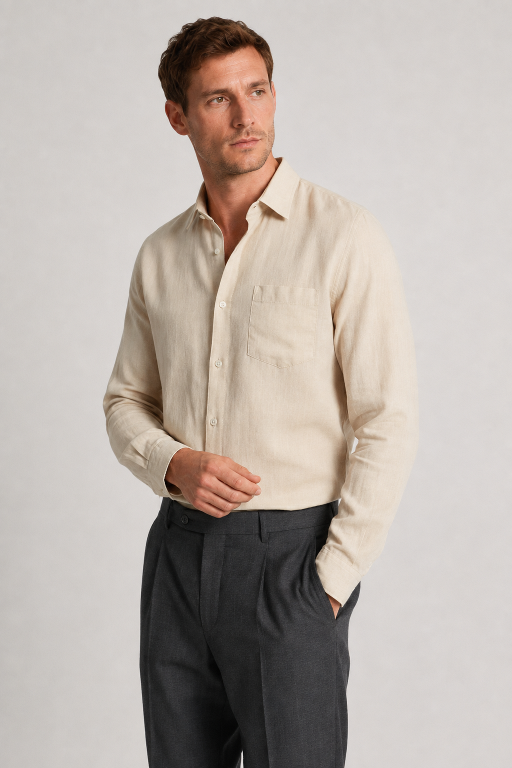 NOMU | Men’s Long Sleeve Button-Up Casual Shirt