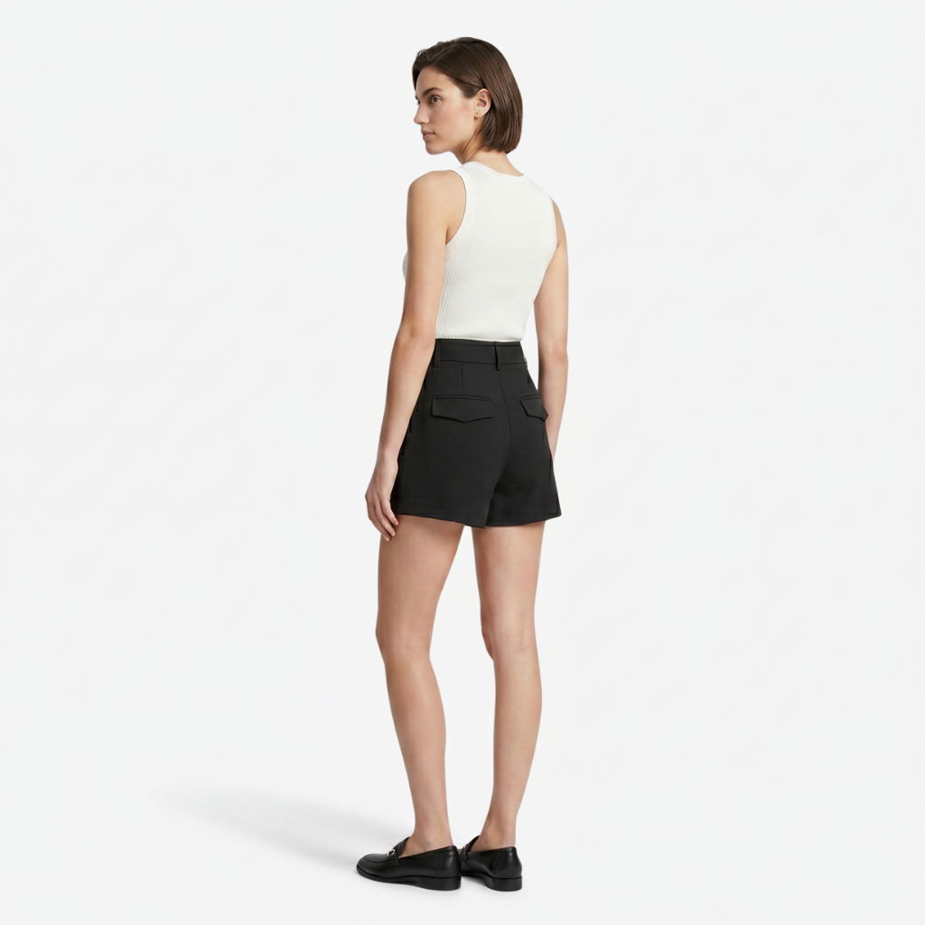 NOMU | Women's High-Waisted Tailored Shorts with Practical Pockets