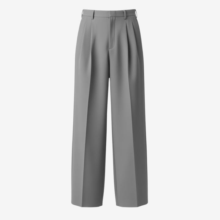 NOMU | Men's Pleated Dress Trousers – Tailored Relaxed Fit Formal Pants
