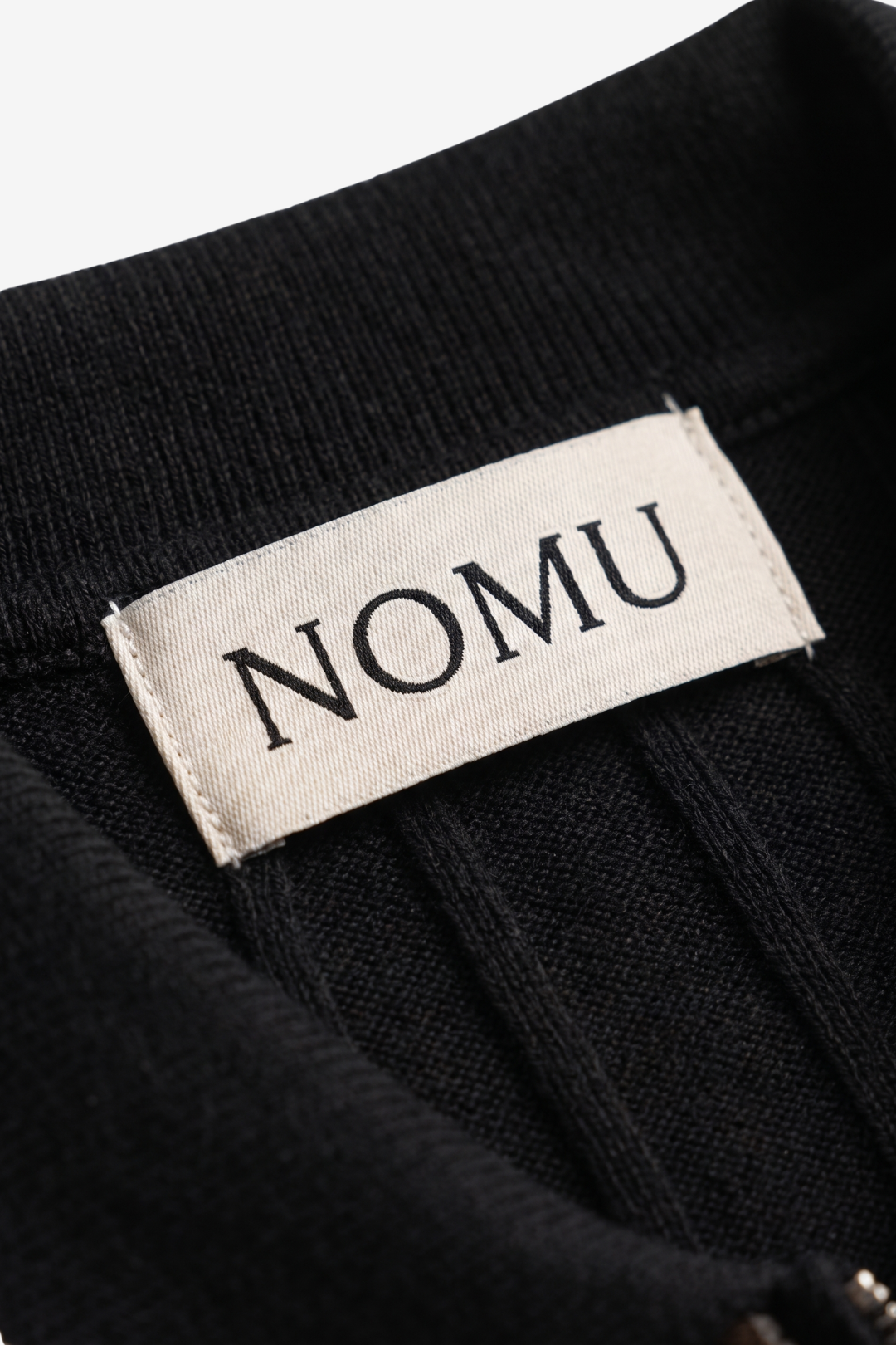 NOMU | Men’s Contrast Trim Ribbed Knit Polo Shirt