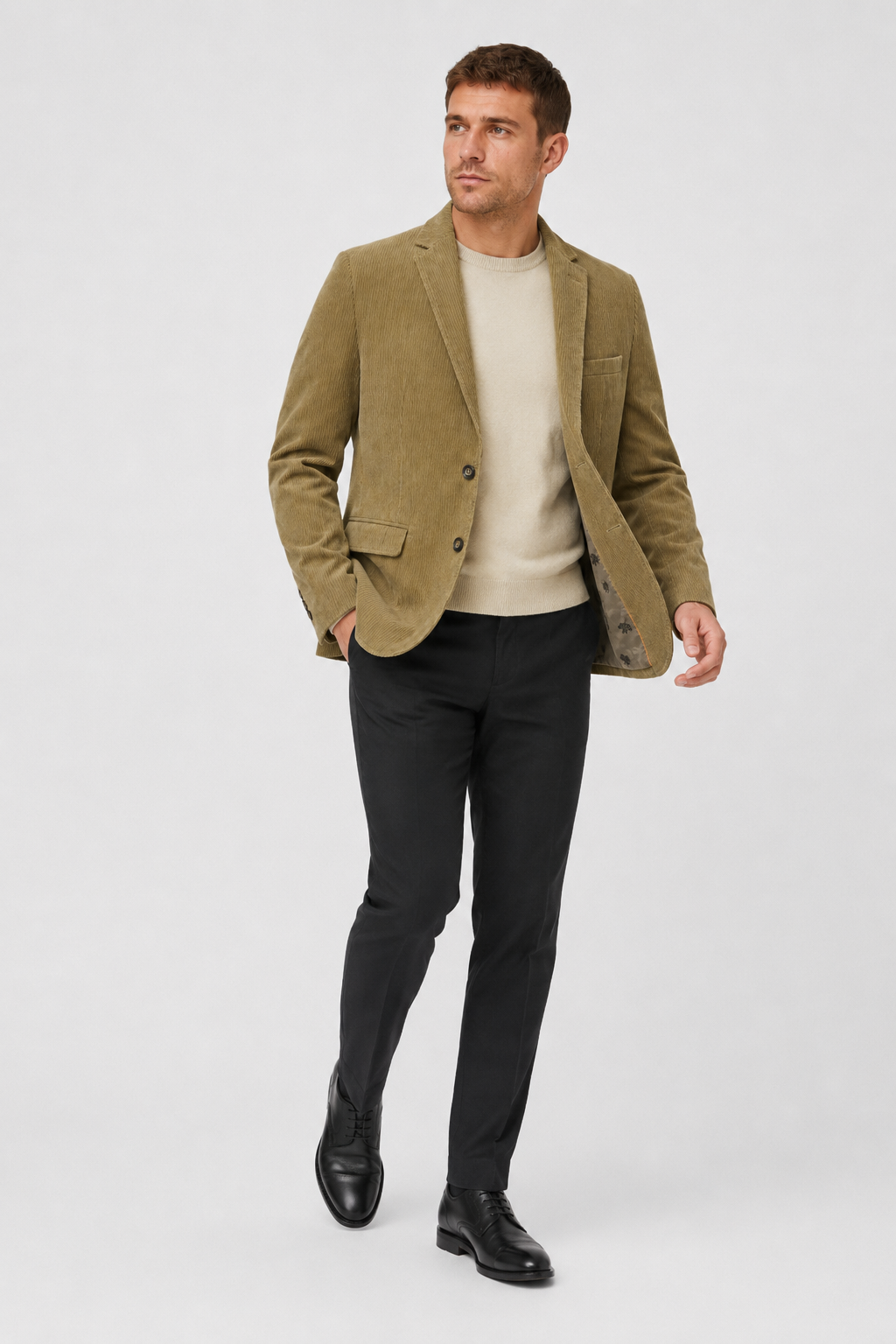 NOMU | Men's Corduroy Blazer – Classic Tailored Smart Casual Jacket
