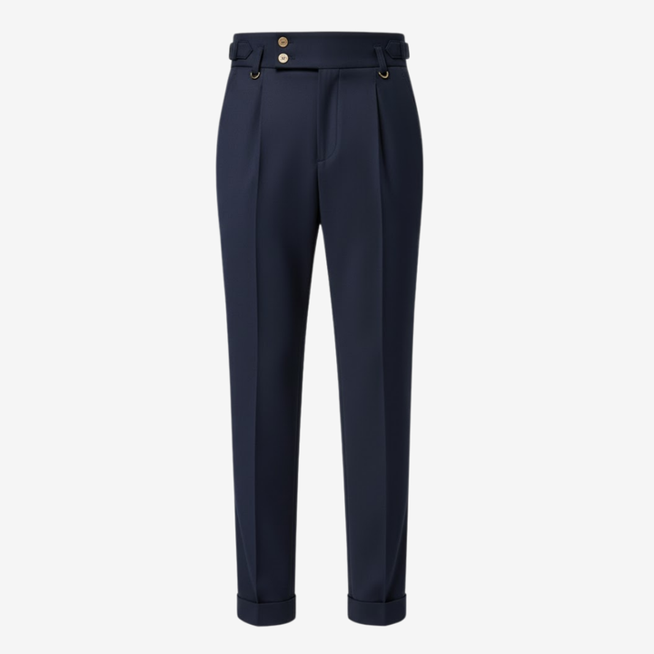 NOMU | Men's Pleated Tapered Dress Trousers – Classic Tailored Formal Pants
