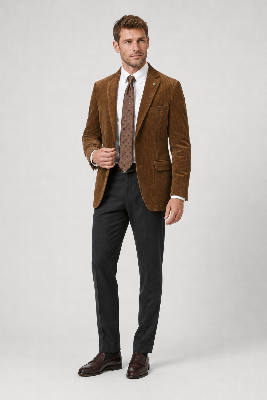 NOMU | Men's Corduroy Blazer – Classic Tailored Smart Casual Jacket