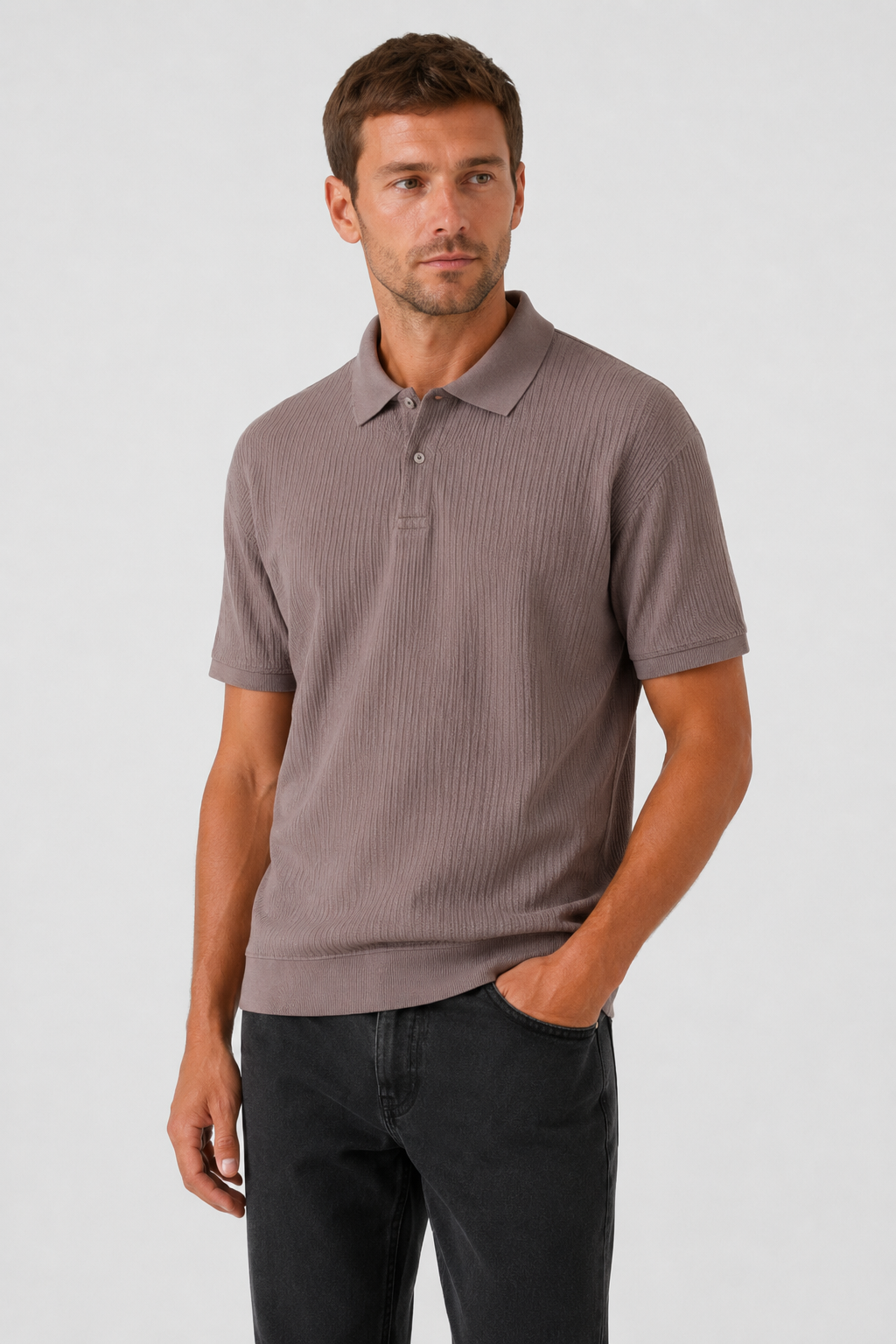 NOMU | Men’s Knit Short Sleeve Polo Shirt