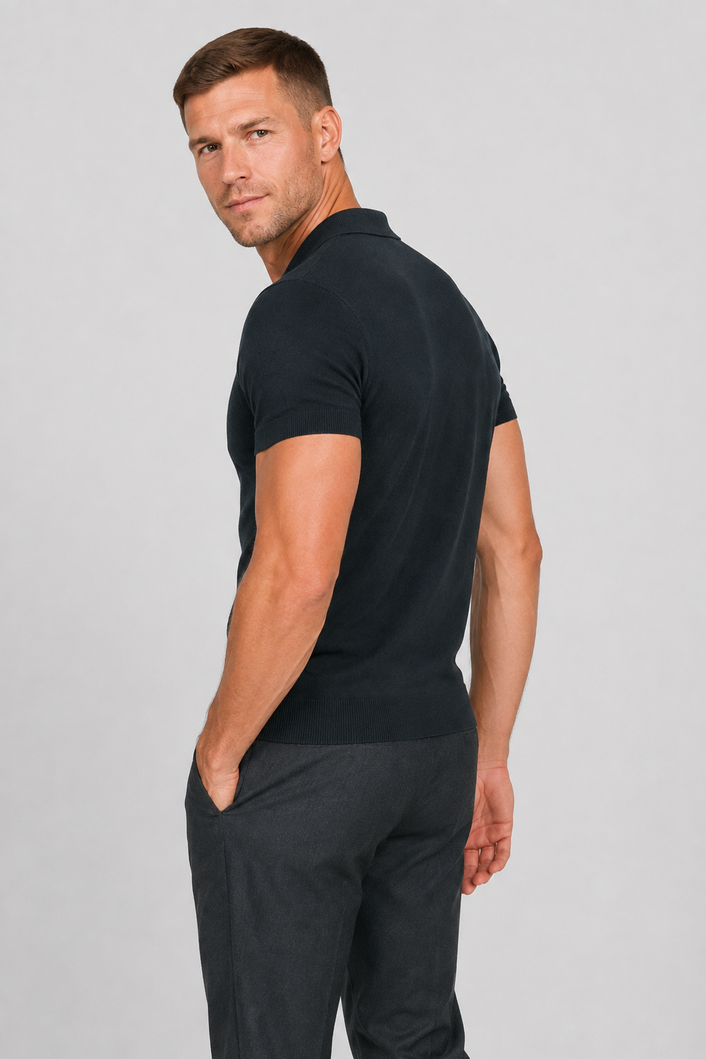 NOMU | Men’s Short Sleeve Open Collar Polo Shirt