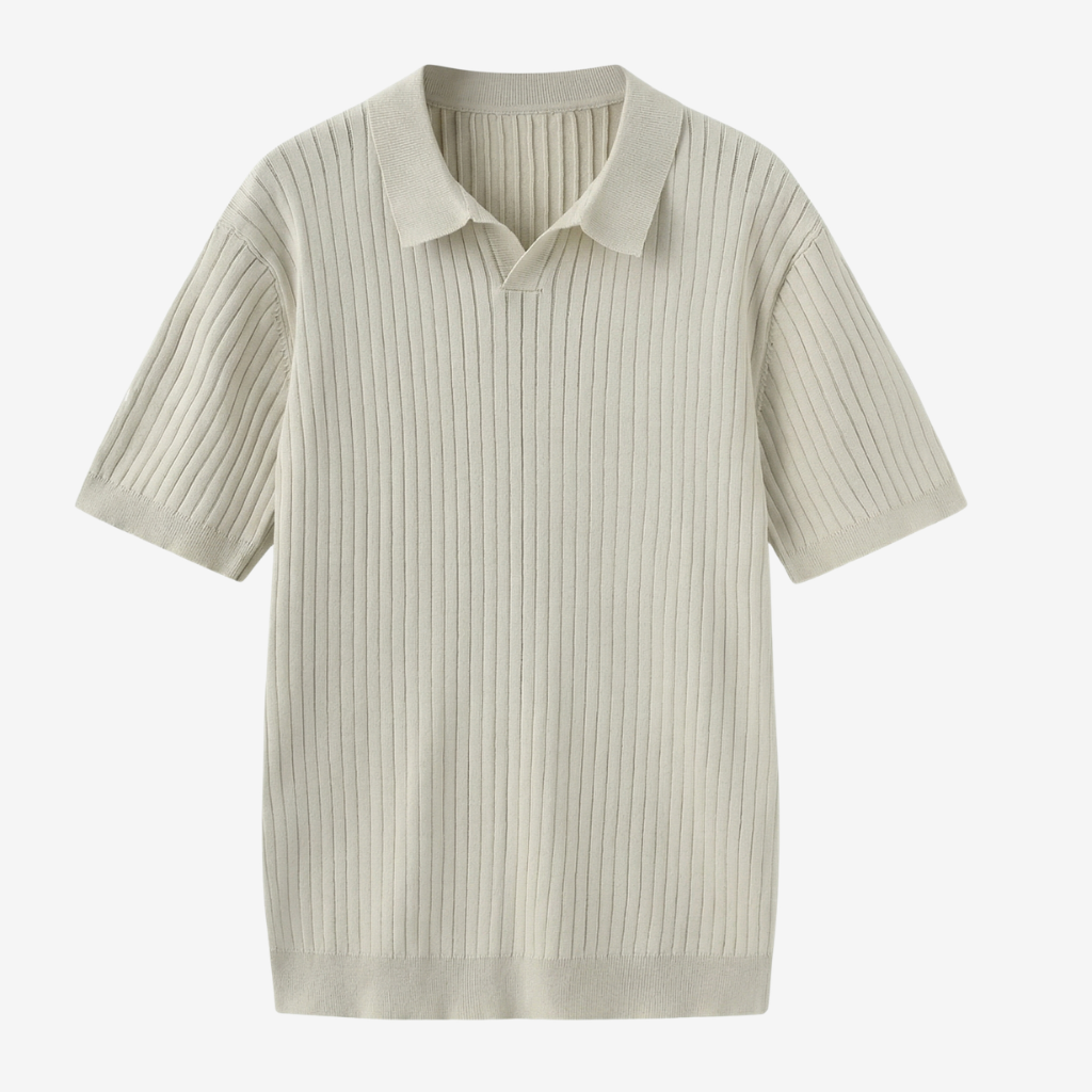 NOMU | Men’s Ribbed Short Sleeve Polo Shirt