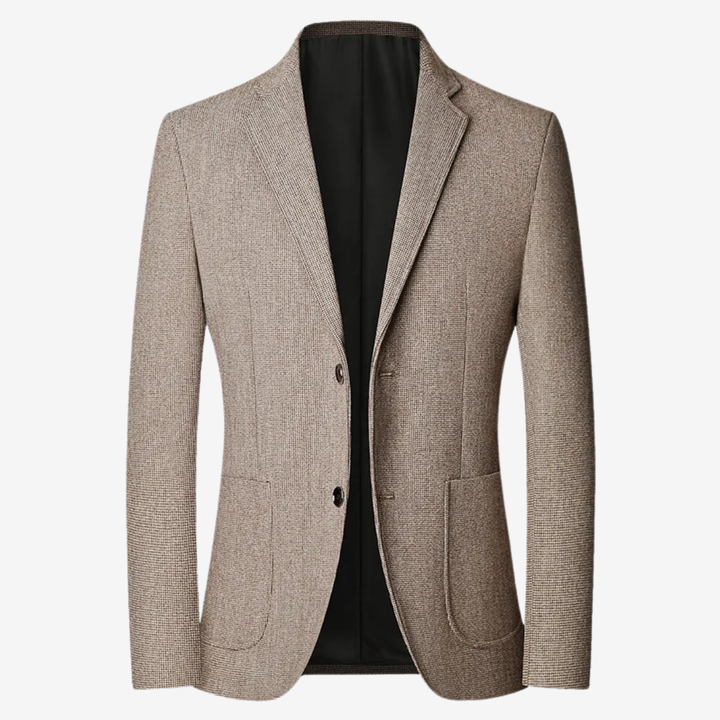 NOMU | Men's Textured Tailored Blazer – Smart Casual Single-Breasted Jacket