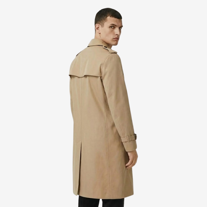 NOMU | Men's Classic Double-Breasted Trench Coat – Timeless Tailored Outerwear