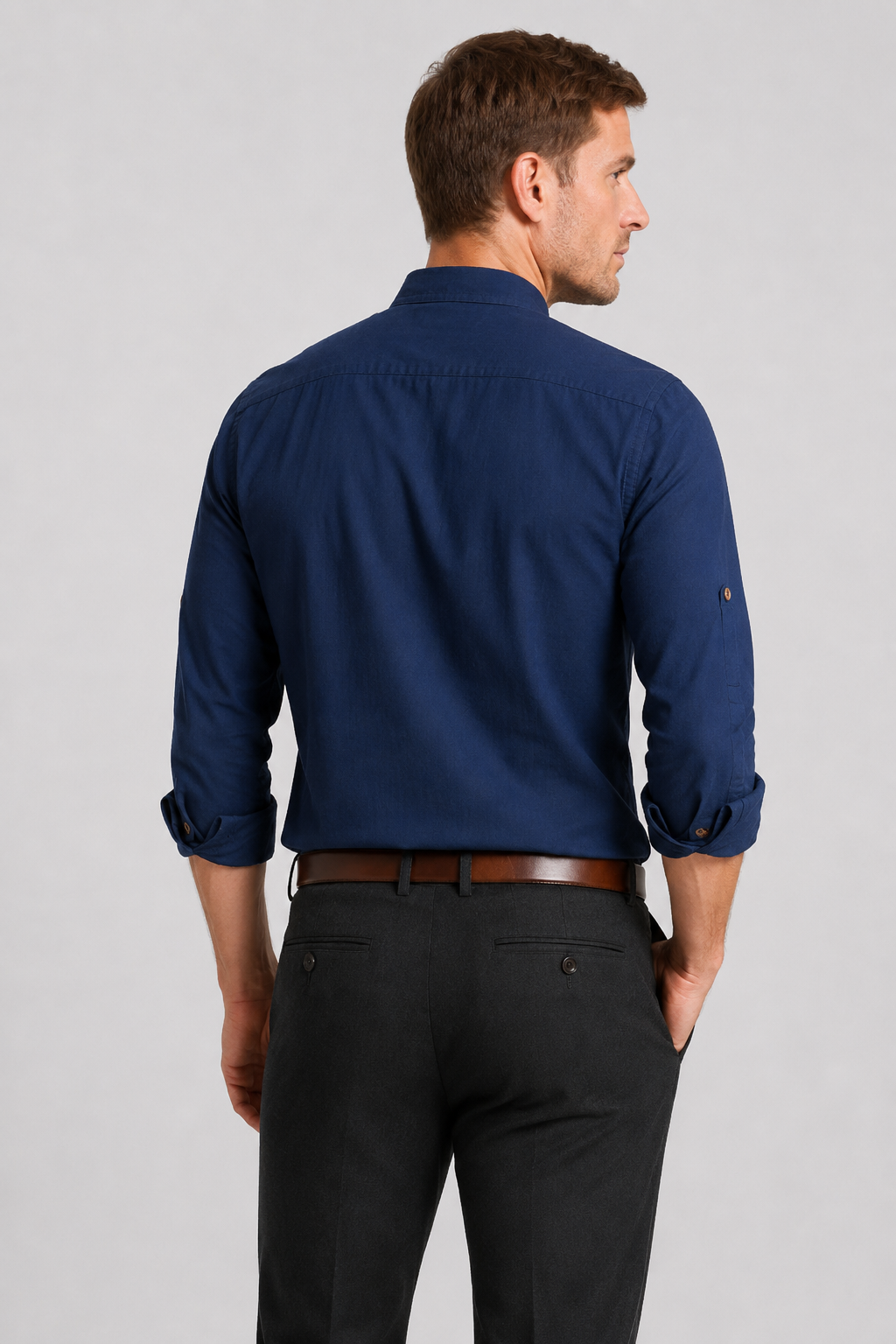 NOMU | Men’s Casual Mandarin Collar Shirt
